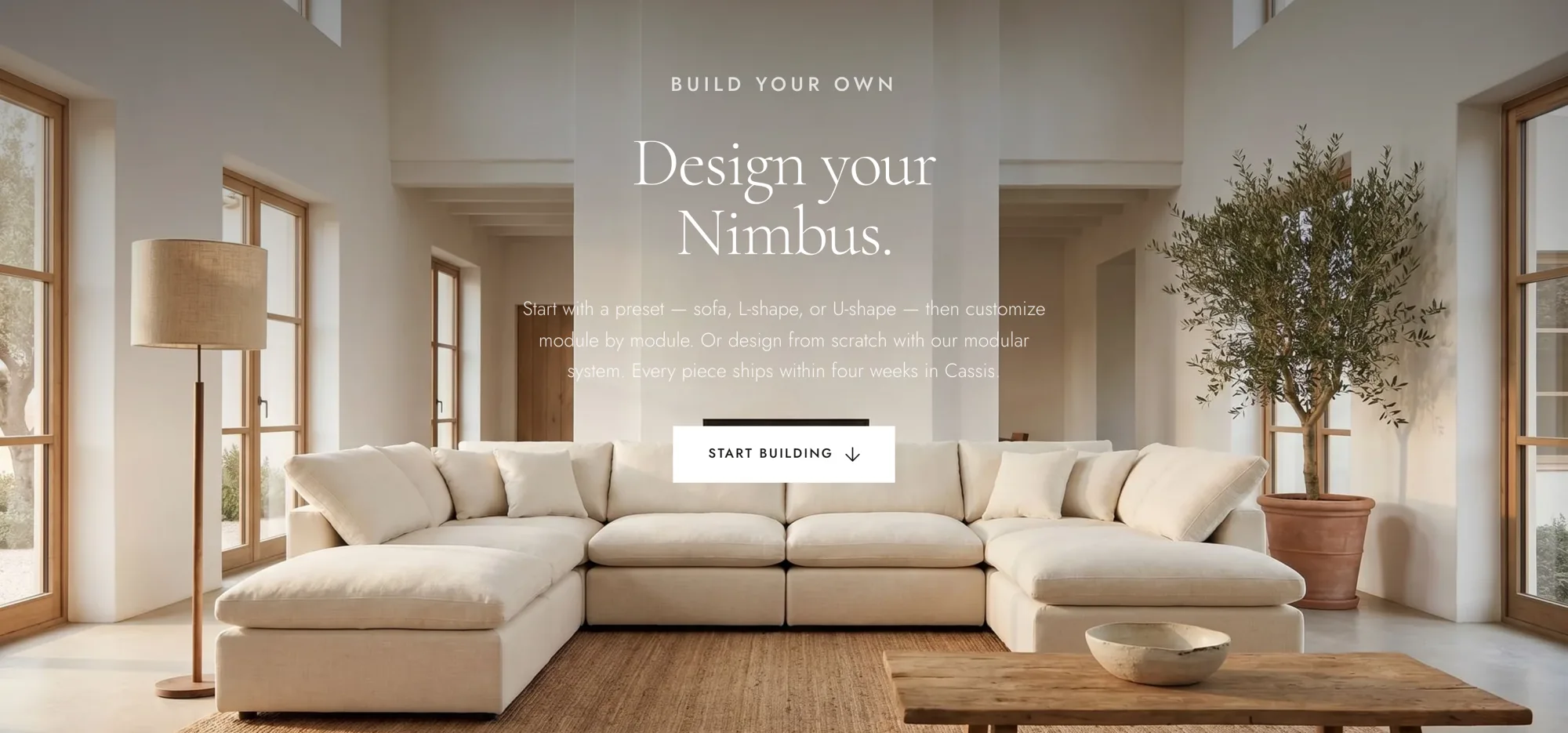De Build your own-pagina van Cocoon Modern
